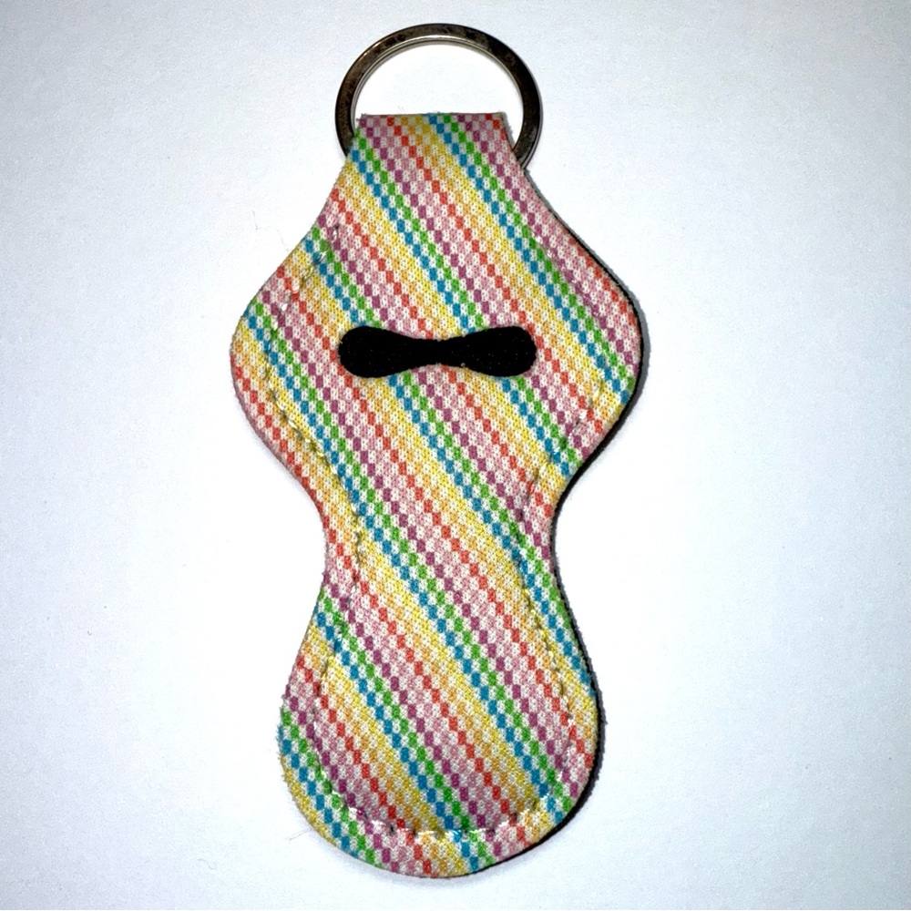 NWOT-Colorful Lip Balm Holder Keychains (5) - Picture 7 of 7